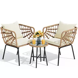 Perfect for Indoor, outdoor patio, porch, poolside and yard. Transcendent Glass Side Table: Our patio furniture set...