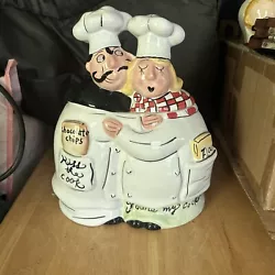 Cookie Jar Chefs Kiss The Cook. Two loving chefs, approximately 11 inches high, adorable chefs!!