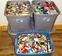 Legos have been cleaned, sanitized and all broken, dirty, non-Lego have been removed. Includes Bricks, Flats, plates,...