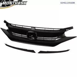 Application: For 2016-2021 Honda Civic. Front Hood Grill. Title: Front Hood Grill. 1 x Front grille (emblem not...