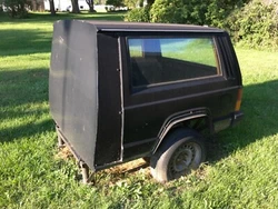 REAR CLIP TRAILER CONVERSION FROM A JEEP SQUARE BODY CHEROKEE. THIS IS NOT FINISHED BUT WITH A LITTLE TONGUE WORK AND...