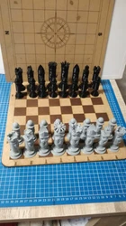 JEU DECHECS ,JEU DECHECS COMPLET VENDU SANS PLATEAU MATIERE P.L.A. (impression 3D).
