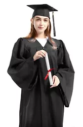 Then get this unisex black graduation gown with the matching square graduation cap by GradWYSE and you’re ready for...