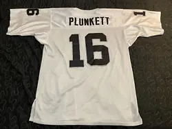 Nice Jim Plunkett Throwbacks Raiders jersey in Mens size 56. Higher quality jersey with stitched name and numbers. ...