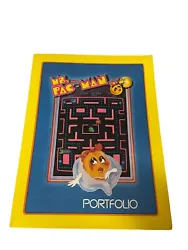 MS. PAC-MAN VINTAGE 1981 PACMAN PORTFOLIO Folder Rare Stationary Video Game.