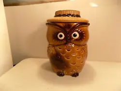 Vintage OWL Cookie Jar by Norcrest  Rare Collectible ABOUT 9 INCH TALL 6 INCH WIDE NO CHIPS OR CRACKS THAT I CAN SEE...