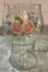 Pfaltzgraff Tea Rose Glass Pillar Floating Candle HolderCondition is pre-owned in excellent shape. No chips or...
