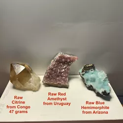 Beautiful Combo of three rare minerals. Winner gets all included FREE SHIPPING in the United States. Beautiful color...