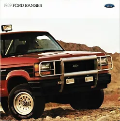 Original Sales Brochure (not a reprint) for the 1989 Ford Ranger Pickup Truck Line. A great piece of Ford truck...