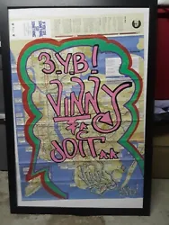Vinny 3YB graffiti art original signed subway map,  by far one of the biggest pioneers in the graffiti movement, ...