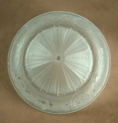 SIGNÉE MULLER FRERES LUNEVILLE. BELLE VASQUE DEPOQUE ART DECO EN VERRE MOULÉ PRESSÉ.