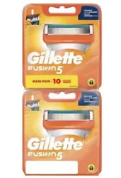 Lot 10 Lames GILLETTE Fusion 5 Recharge de Rasoir Homme Pack Gilette ORIGINAL.
