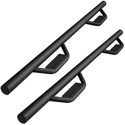 Fit 2005-2022 Toyota Tacoma Crew Double Cab Running Board Side Step nerf bar. Color: Textured Black. [Easy Step On and...