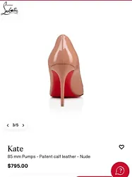 Christian Louboutin So Kate 120mm Size 39.5- Nude.
