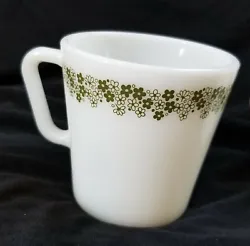 2 Vintage Pyrex Crazy Daisy Spring Blossom Coffee Cups Mugs No. 1410.  Very good condition. 