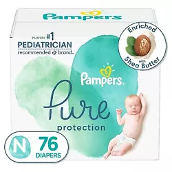 •Pampers Pure Protection diapers are crafted with thoughtfully chosen materials for dry and healthy skin •Absorbent...