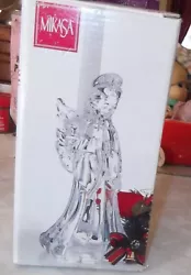 Mikasa Praying Angel Candle Stick is full lead crystal and new in box.