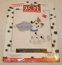Disney 101 Dalmatians HUNGRY PUP Counted Cross Stitch Kit #31004. Complete counted cross stitch instructions. Kit...