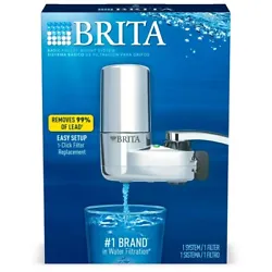 Brita Basic Kitchen Sink On Tap Faucet Water Filter System Filtration Purifier.