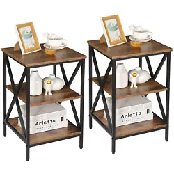 More Storage Space: This side table is simple and stylish, with 3 tiers of shelves for more display and storage space....