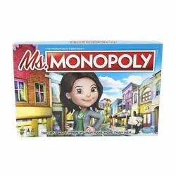 Ms. Monopoly Board Game for Ages 8 & Up Hasbro Ms Miss Monopoly Game Kids NEW sealed
