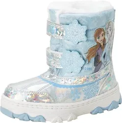 These Frozen Elsa Toddler girl snow boots are made to withstand cold temperatures, are waterproof and have fur lining....