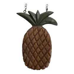 Hanging 12” Pineapple Welcome Hospitality Plaque Wood Look Resin. In my mind this was made to be hung outside near...