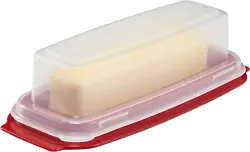 Made with durable, thick plastic, this butter dish makes a strong and long-lasting addition to your kitchen. White...