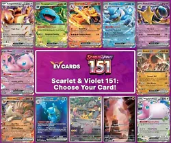 Pokemon Scarlet & Violet 151: Choose Your Card! - All Cards Available - NM. The most anticipated set of 2023 is finally...