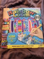 Rainbow Loom 1200 Latex Free Rubber Bands Rainbow Loom/Metal Hook/50 C-Clips Set.  My kid got two of these for her...