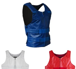 IBiker Bulletproof Style Vest. Hand-crafted with durable Full-grain leather (2.5 oz weight). Large panel back makes it...