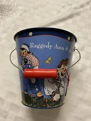 Schylling Raggedy Ann and Andy Tin Pail New with Tag 7