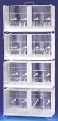 4 Stackable Breeding Breeder Cages. Stack and Lock Double Breeder Cage Bird Breeding Cage With Removable Dividers And...