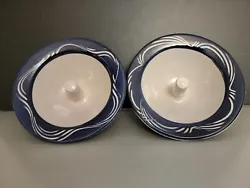 Vintage 1983 Pair of Apple Bakers Christian Ridge Pottery Paris Maine. Never Used   SIZE each about 6 1/2