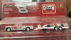 Dale Earnhardt, Jr. 1/64 Scale Crew Cab, Open Trailer & #8 Budweiser 2004.