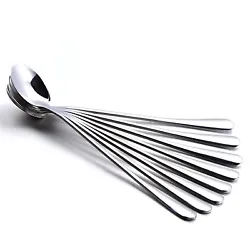 Versatile spoons can be used for iced tea, ice cream, cocktails, coffee, and more. Set of 6 spoons included, perfect...