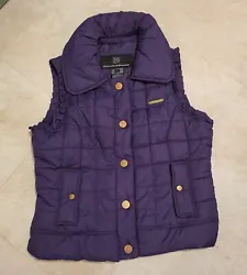 Selling Makaveli Branded Tupac Womens XL Purple Quilted Goose Puffer Vest Jacket. You can see the condition from the...