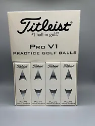 Enhance your golfing experience with these Titleist Pro V1 practice golf balls. The set includes 12 balls, neatly...