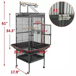 ZENY 61 play top parrot bird cage with ladder. Our parrot cage features a layered structure for the most climb,...