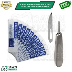 The precision shaped carbon steel blades are sharp and easy to use for a variety of different tasks and/or procedures....