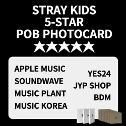 JYP SOUNDWAVE BDM APPLEMUSIC. STRAY KIDS 5-STAR Official POB PHOTOCARD. Only PRE-ORDER BENEFIT PHOTOCARD. Not including...