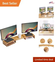 Triple Shelf - Burlywood. Can be used as a dual monitor stand riser, triple monitor stand riser, printer stand,...