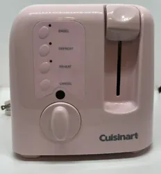 Cuisinart Pink 2 Slot Slice Bread Bagel Toaster CPT-120. Very nice condition. A few scratches on one side, but not very...