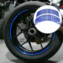 Autocollant de jante de roue bleue bande de bord de voiture roue de pneu réfléchissante de haute qualité Ça prend...