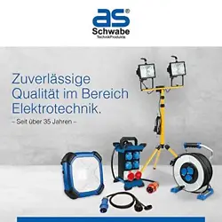 As-Schwabe 60262 Rallonge électrique Câble caoutchouc rouge 20m H05RR-F 3G1,5 Extérieur / IP44 (Import Allemagne). -...
