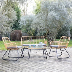 Le salon de jardin TIGA contient : 2 fauteuils, 1 canapé, 1 table. Le choix du style de votre salon de jardin a une...