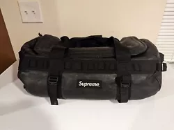 Supreme North Face Leather Base Camp Duffle Black FW17 Pocono Expedition.  Used, good condition.