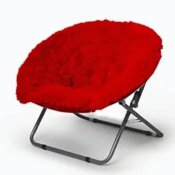No assembly required. Made with Soft Faux Fur fabric, this chair is extra cozy for sitting and lounging around. The...