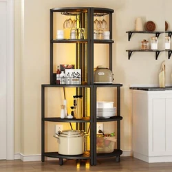 Fit Any Corner: This corner shelves stand can make the most of corners of living room, kitchen, bedroom, balcony,...