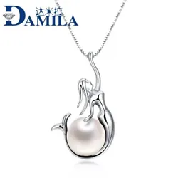 This delicate freshwater pearl necklace is a real classic. Pendant Material: 925 Stamped Sterling Silver. Chain...